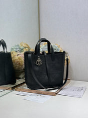 DIOR 26S TOUJOURS BAG 23 IN BLACK GRAINED CALFSKIN