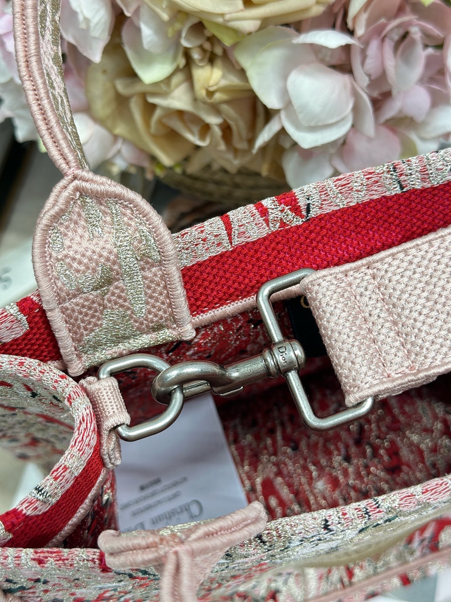 DIOR 26S MINI BOOK TOTE 26 IN LIGHT BEIGE WOVEN FABRIC STYLE 1