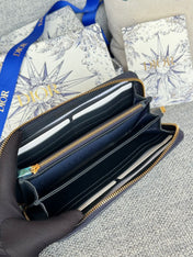 MONTAIGNE VOYAGEUR LONG WALLET 20 IN BLACK MONOGRAM OBLIQUE JACQUARD