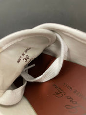 LP CLASSIC BISCUIT SNEAKERS WHITE CALFSKIN