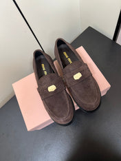 PENNY LOAFERS IN CHOCOLATE SUEDE