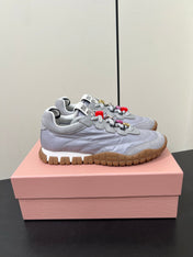 TYRE SNEAKERS IN GREY TECHNICAL FABRIC AND SUEDE WITH STICKER