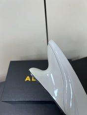ALAIA WEDGE MULES 25S IN WHITE LAMBSKIN