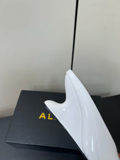 ALAIA WEDGE MULES 25S IN CREAM WHITE LAMBSKIN