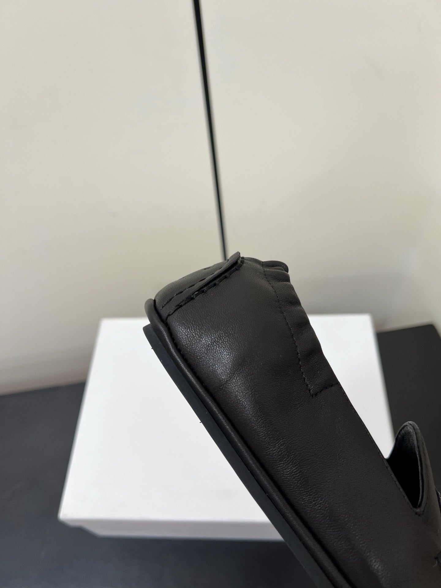 CELINE 26S MAILLON TRIOMPHE LOAFER IN BLACK SOFT CALFSKIN