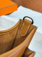 HM 26S EVELYNE BAG 23MM IN ORANGE BROWN GRAINED CALFSKIN