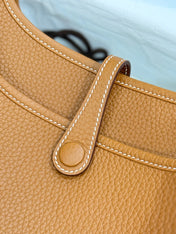 HM 26S EVELYNE BAG 23MM IN ORANGE BROWN GRAINED CALFSKIN