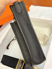 HM 26S EVELYNE BAG 23MM IN BLACK GRAINED CALFSKIN