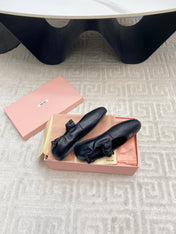 MARY JANE FLATS IN BLACK SMOOTH LAMBSKIN