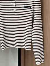 MIUMIU LONG-SLEEVE KNIT POLO STYLE 265