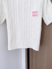 MIUMIU SHORT-SLEEVE SWEATER STYLE 699