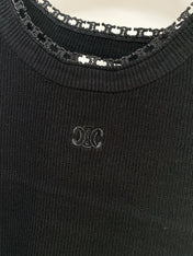 CELINE 26S LOGO RIBBED TANK TOP 194
