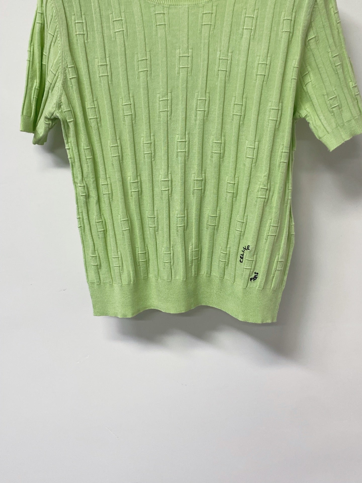 CELINE 26S LOGO SHORT-SLEEVE KNIT TOP 187