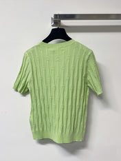 CELINE 26S LOGO SHORT-SLEEVE KNIT TOP 187