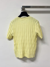 CELINE 26S LOGO SHORT-SLEEVE KNIT TOP 186