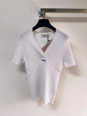 MIUMIU 26S SHORT-SLEEVED SWEATER STYLE 1139