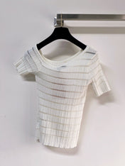 MIUMIU 26S SHORT-SLEEVED SWEATER STYLE 1126