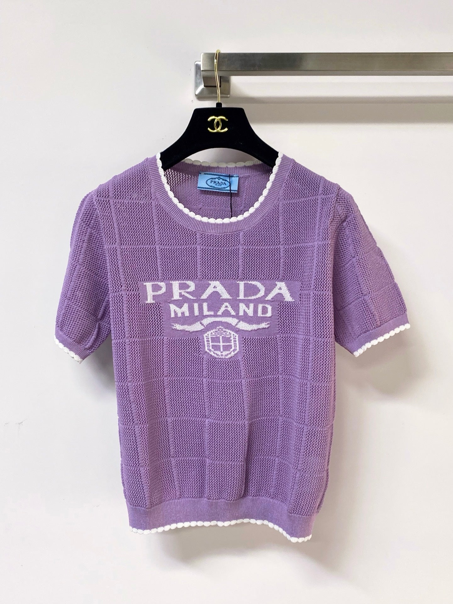 PRADA 26S SHORT-SLEEVED SWEATER STYLE 857