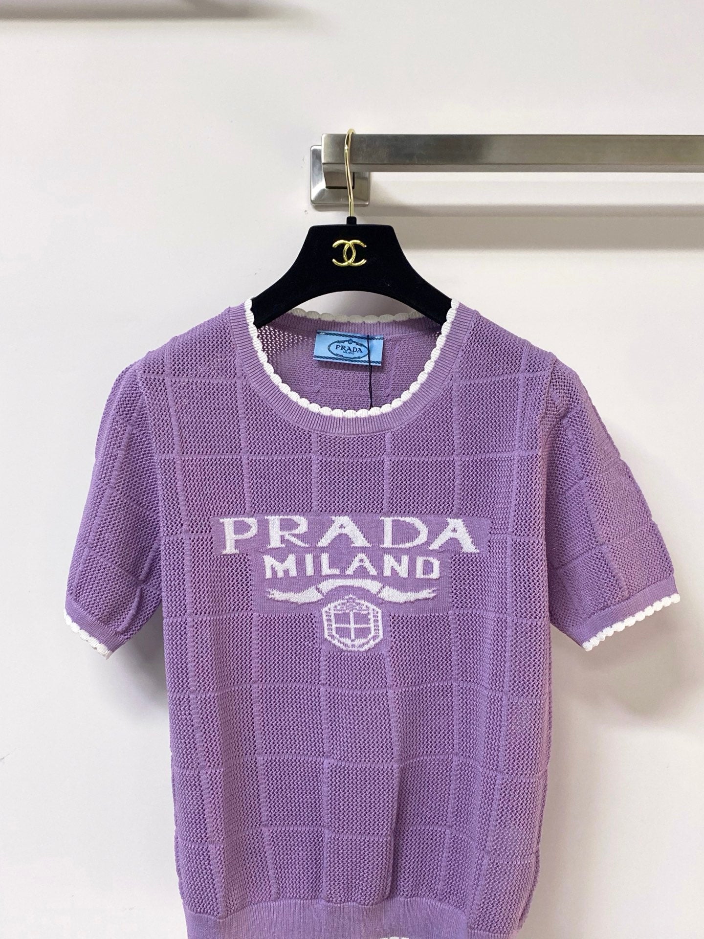 PRADA 26S SHORT-SLEEVED SWEATER STYLE 857