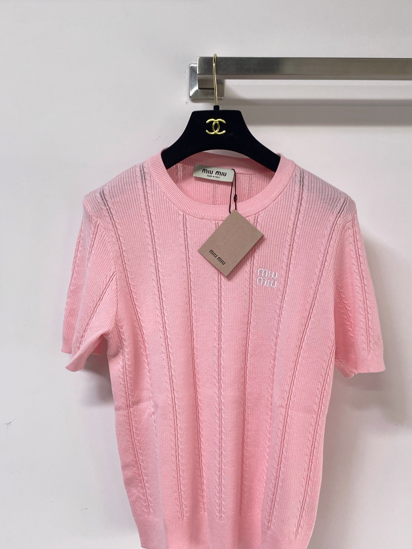 MIUMIU 26S SHORT-SLEEVED SWEATER STYLE 1119