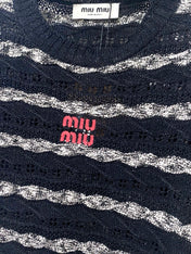 MIUMIU 26S SHORT-SLEEVED SWEATER STYLE 1046