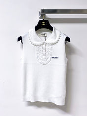 MIUMIU 26S SLEEVELESS POLO TOP STYLE 1050