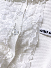 MIUMIU 26S SHORT-SLEEVED KNIT POLO SHIRT STYLE 1052