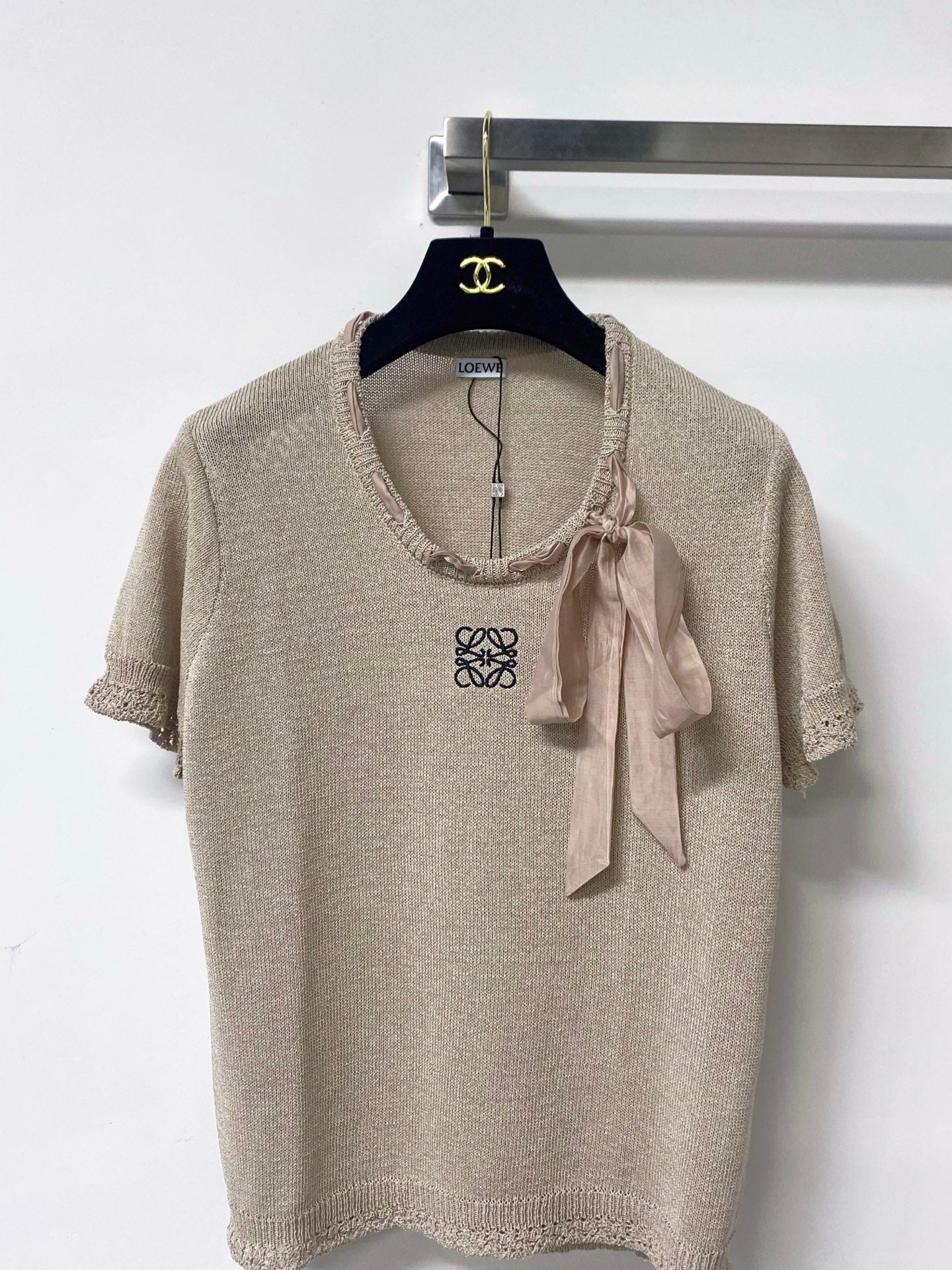 LOEWE 26S SHORT SLEEVE KNIT TOP 498