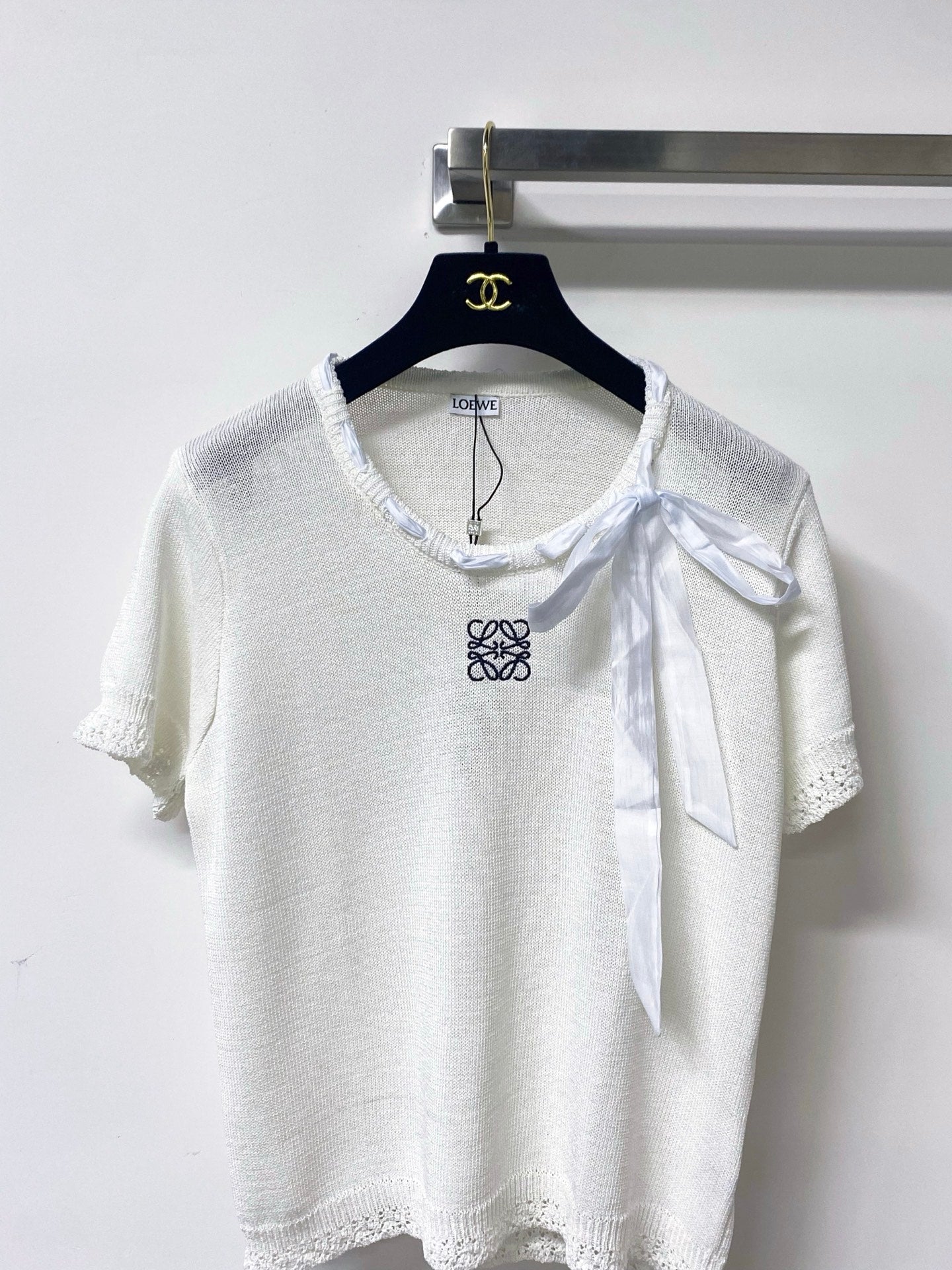 LOEWE 26S SHORT SLEEVE KNIT TOP 497