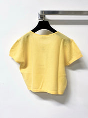 CHANEL 26S CROPPED SHORT-SLEEVED KNIT TOP STYLE 1224