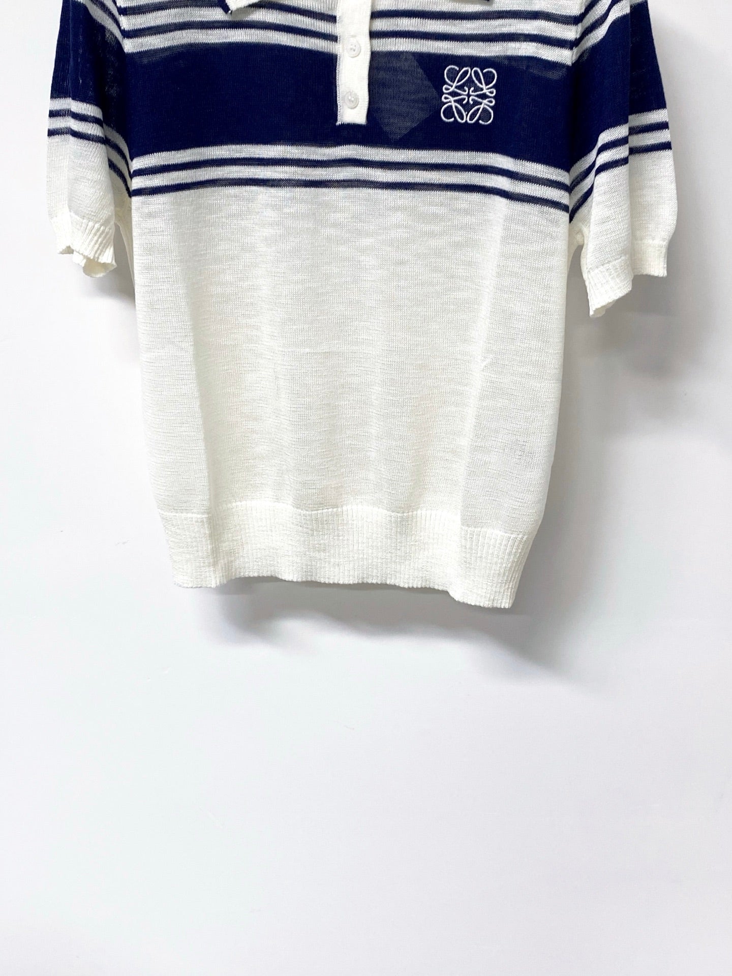 LOEWE 26S SHORT SLEEVE KNIT POLO TOP 493