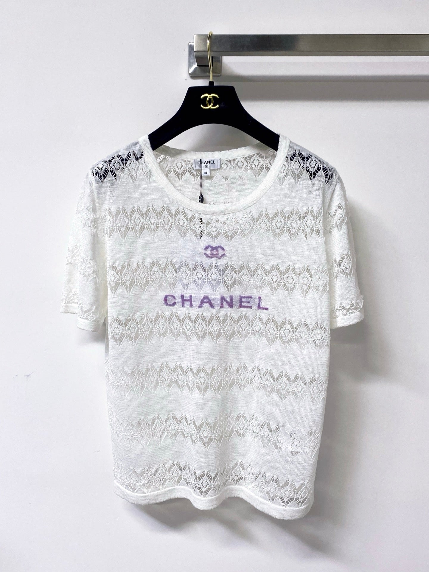 CHANEL 26S SHORT-SLEEVED KNIT SHIRT STYLE 1205