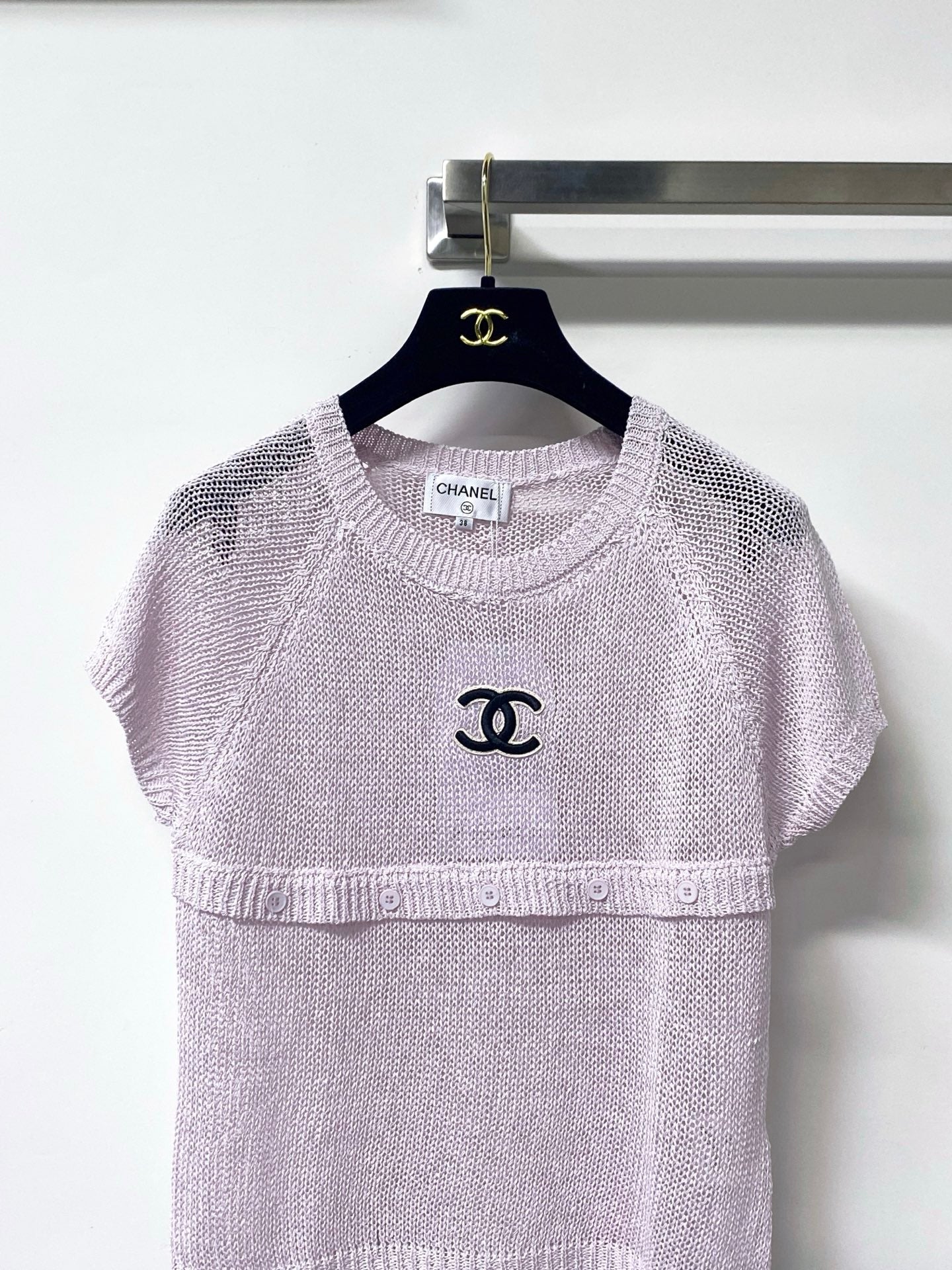 CHANEL 26S SHORT-SLEEVED KNIT SHIRT STYLE 1180
