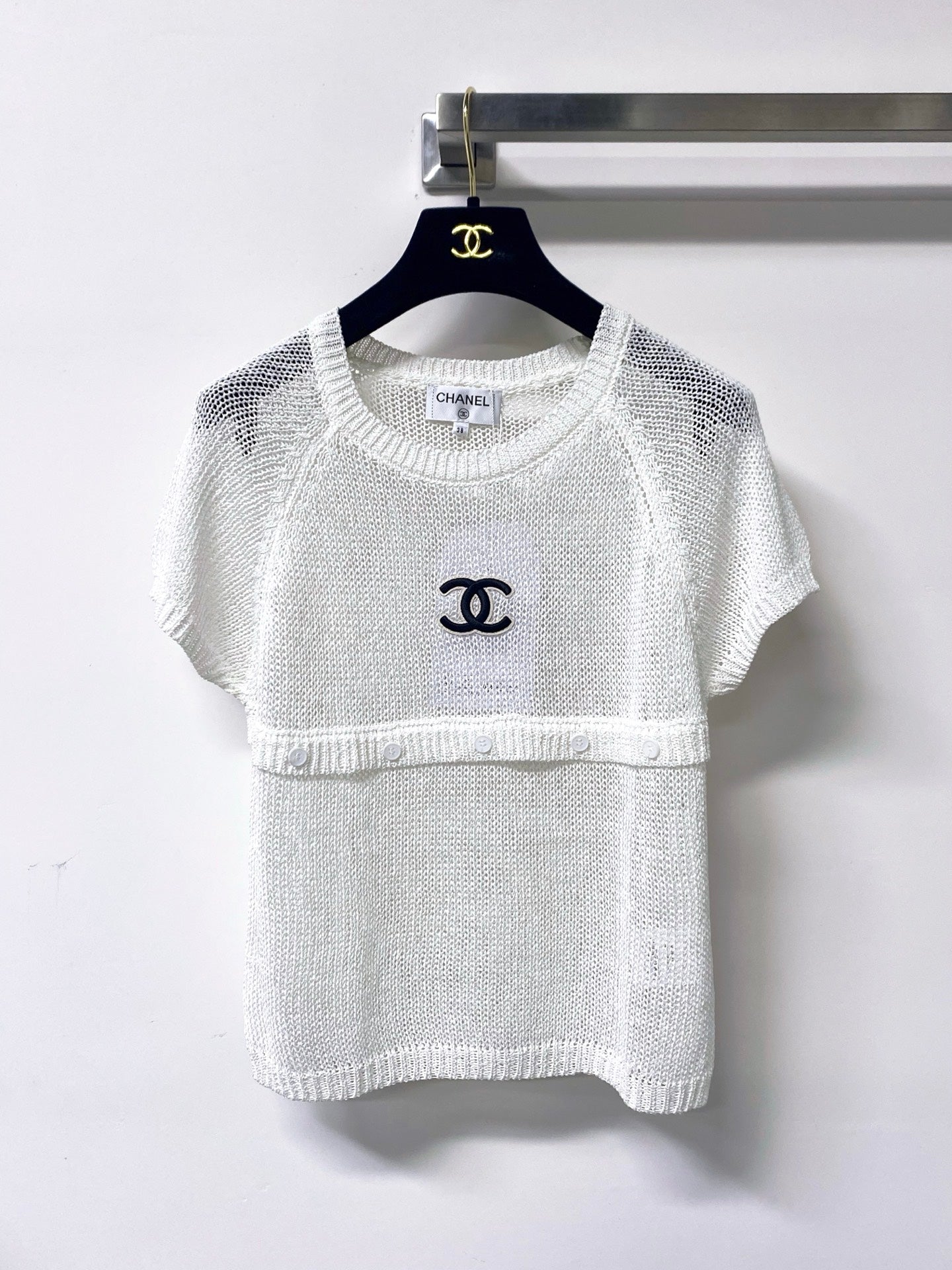CHANEL 26S SHORT-SLEEVED KNIT SHIRT STYLE 1179