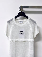 CHANEL 26S SHORT-SLEEVED KNIT SHIRT STYLE 1179