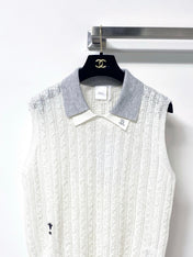 DIOR 26S SLEEVELESS KNIT POLO SHIRT 1286