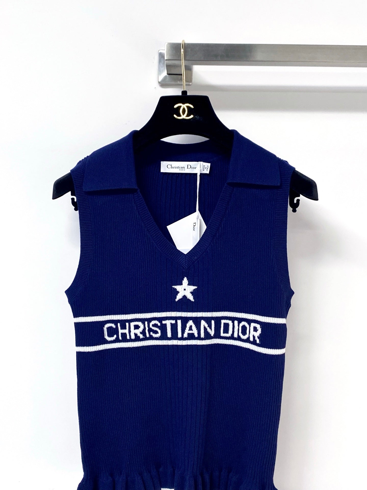 DIOR 26S SLEEVELESS KNIT POLO SHIRT 1290