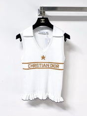 DIOR 26S SLEEVELESS KNIT POLO SHIRT 1289