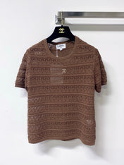 CHANEL 26S SLEEVELESS POLO KNIT TOP STYLE 1139