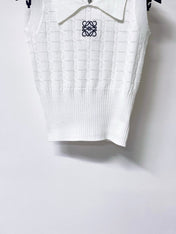 LOEWE 26S SLEEVELESS KNIT POLO TOP 413