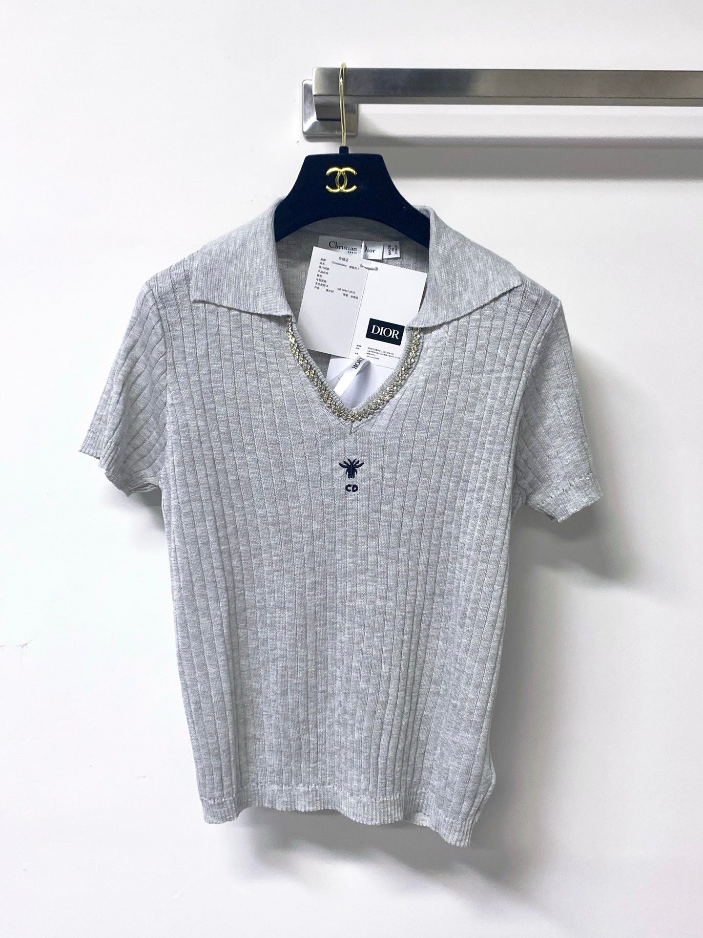 DIOR 26S SHORT-SLEEVED KNIT POLO SHIRT 1239