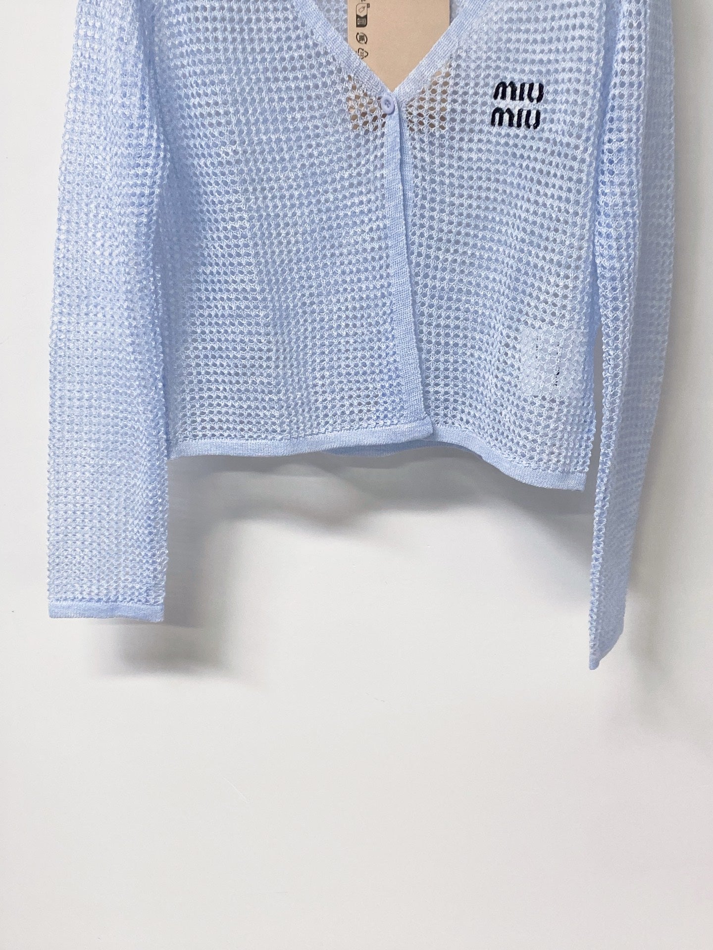 MIUMIU 26S CAMI TOP & OPEN KNIT CROPPED CARDIGAN SET 1173