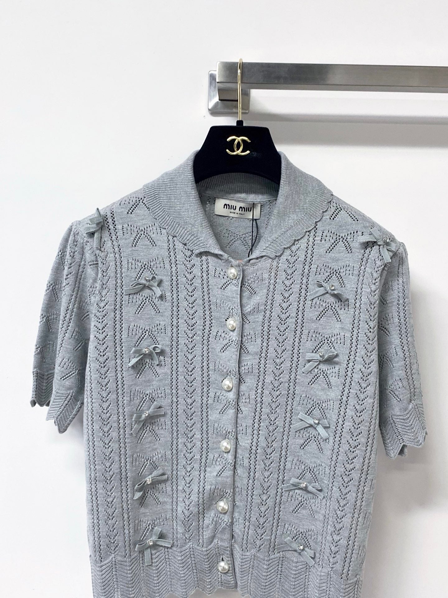 MIUMIU 26S KNIT CARDIGAN TOP 1250