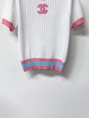 CHANEL 26S SHORT SLEEVE KNIT TOP STYLE 1244