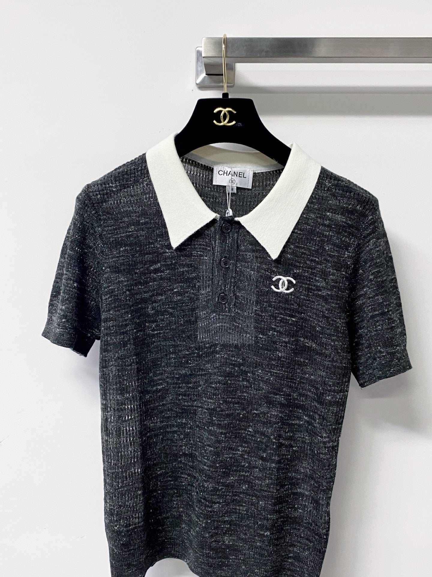 CHANEL 26S KNIT POLO TOP STYLE 1259