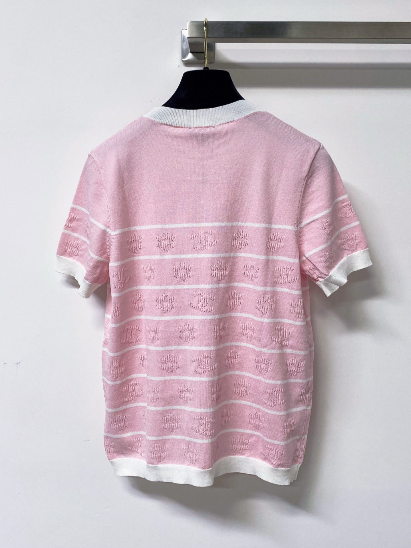 CHANEL 26S SHORT SLEEVE KNIT T-SHIRT STYLE 1266