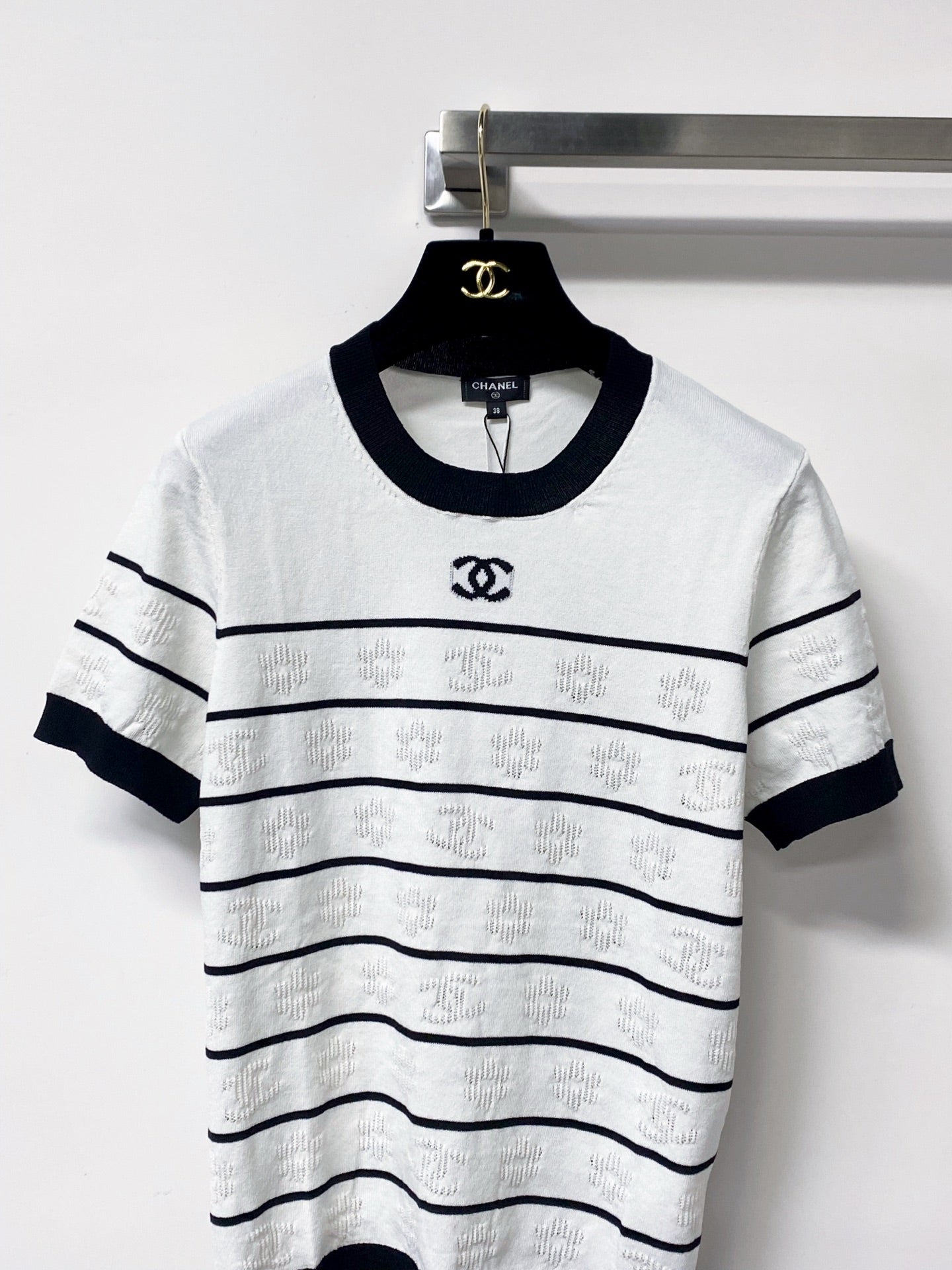 CHANEL 26S SHORT SLEEVE KNIT T-SHIRT STYLE 1265