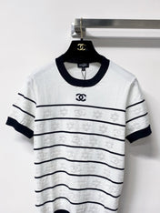 CHANEL 26S SHORT SLEEVE KNIT T-SHIRT STYLE 1265