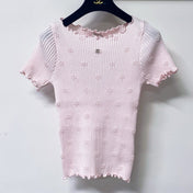 CHANEL 26S KNIT SHORT SLEEVE TOP STYLE 1270