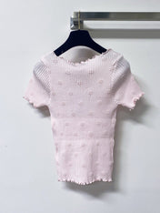 CHANEL 26S KNIT SHORT SLEEVE TOP STYLE 1270